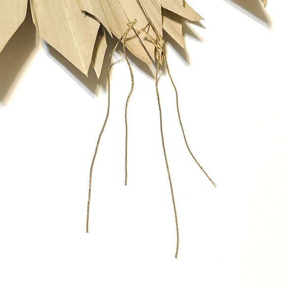 Long thin tassel drop earrings in gold #264 - Picture 4 of 8